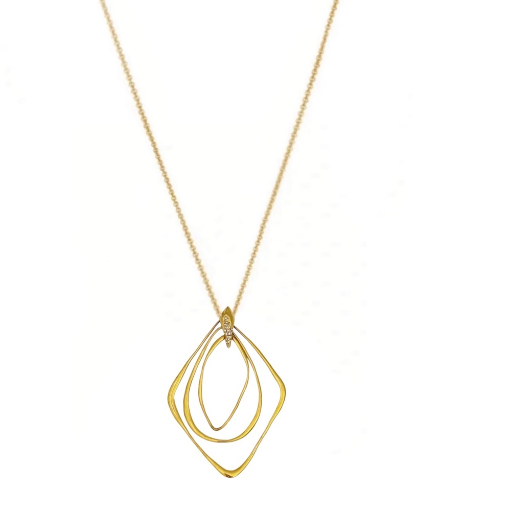 ALEXIS BITTAR • Gold Encrusted Orbiting Pendant Necklace - Picture 4 of 5